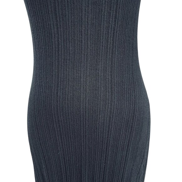 A New Day Black Ribbed Knit Sleeveless Maxi Dress NWT Sustainable Size M - Picture 8 of 11